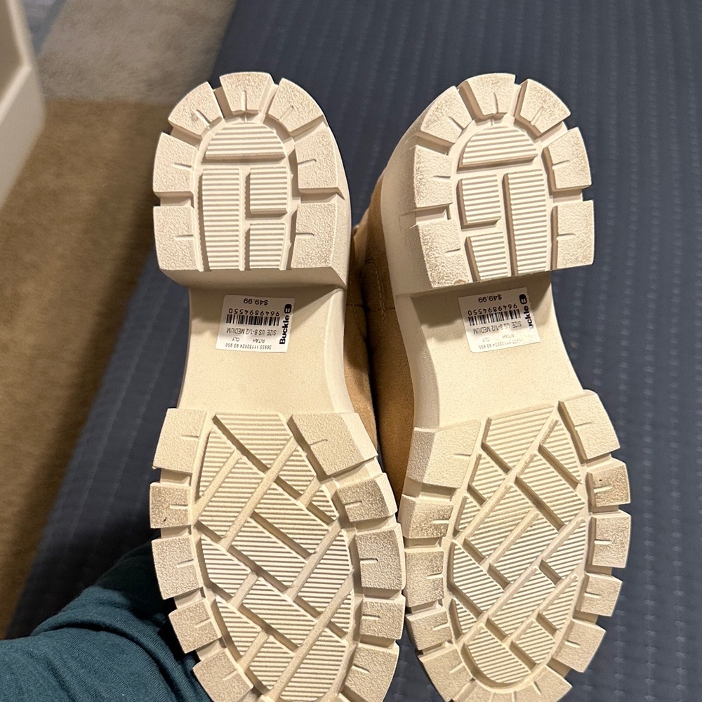 Soda Light Tan Ankle Booties - Picture 3 of 4